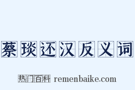 蔡琰还汉反义词是什么意思的图片